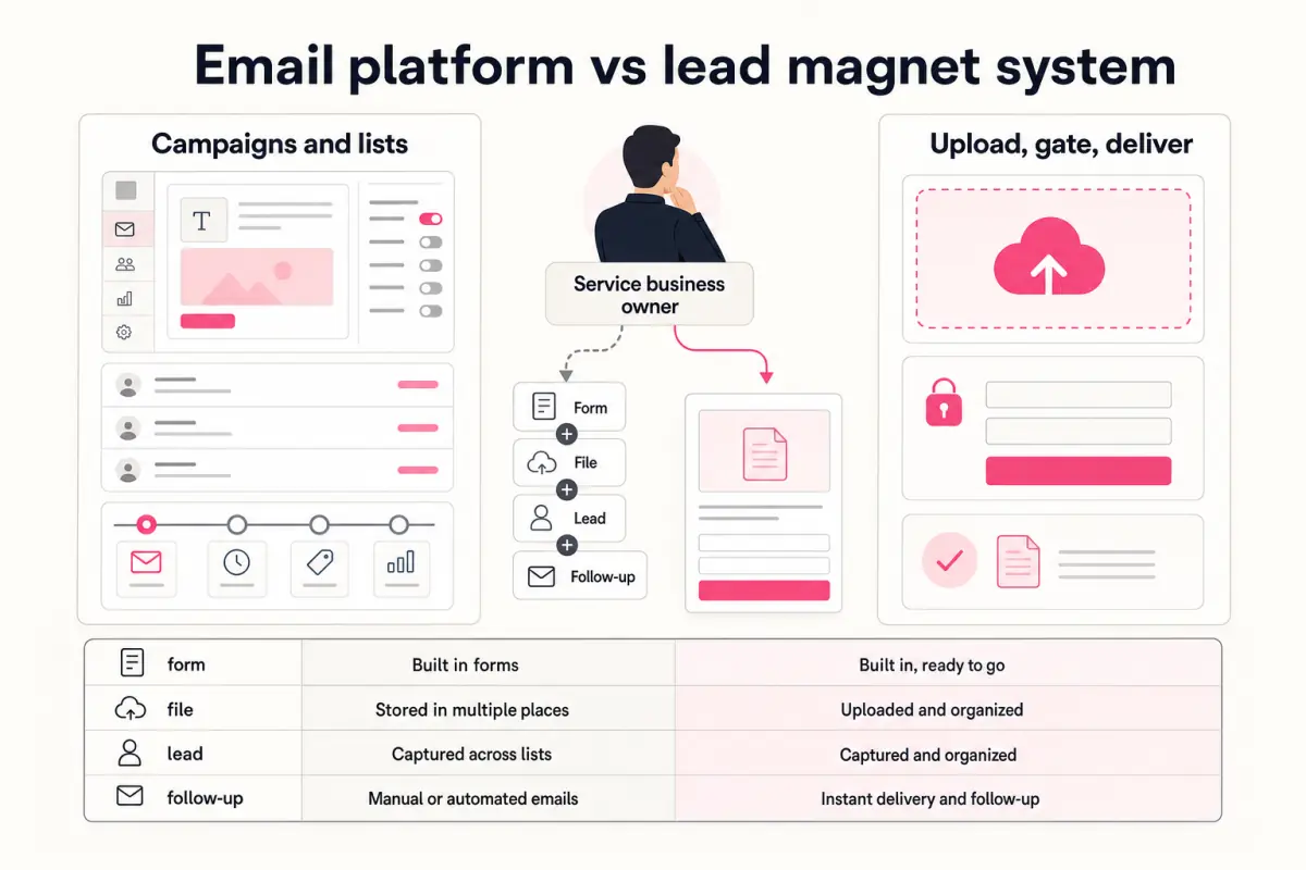 Mailchimp vs Givloh for Service Business Lead Magnets