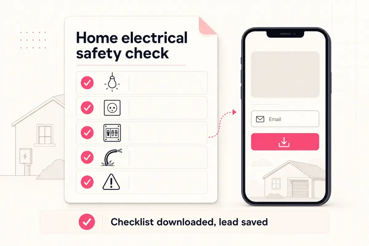 Free Checklist for Electricians: A Simple Lead Magnet for Home Safety Enquiries